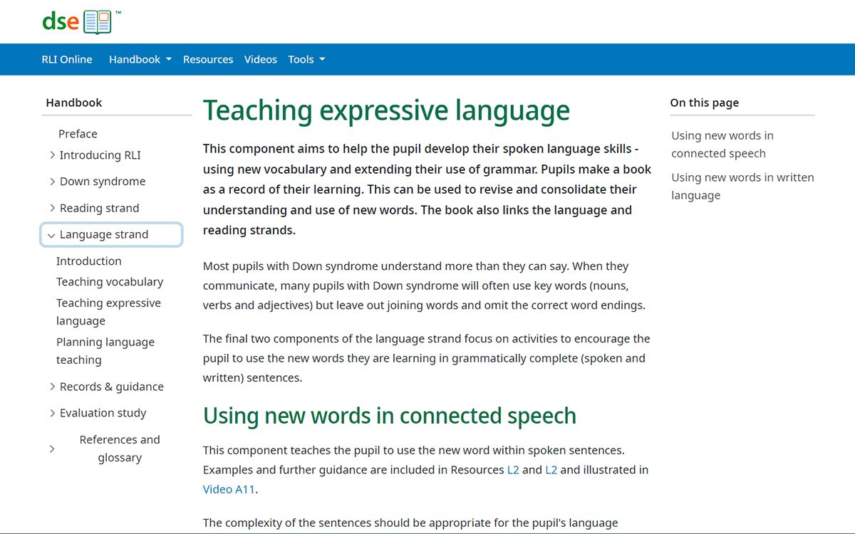 Screenshot of RLI Online web site