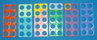 Numicon shapes showing different ways of adding to 10